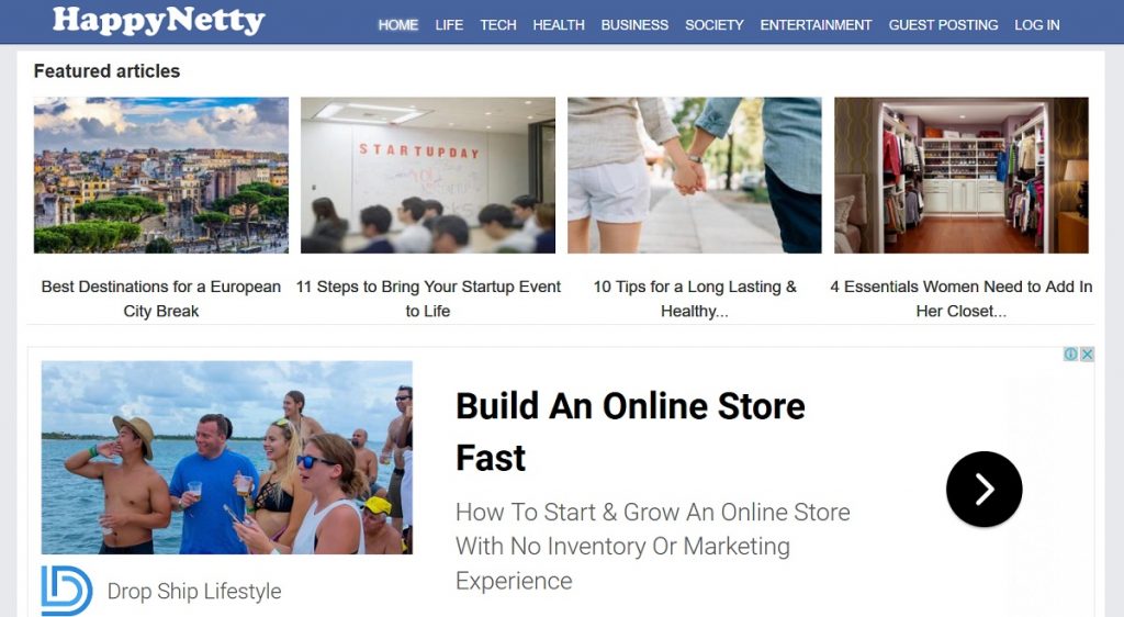 HappyNetty - A Social Blog