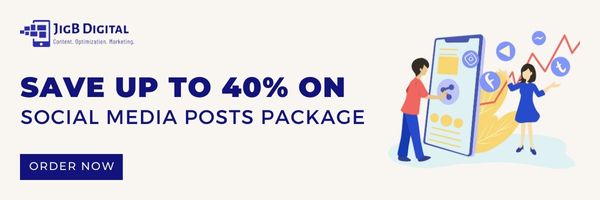 Social Media Posts Design and Content Package with Up to 40% discount for JigB Digital Affiliate Program