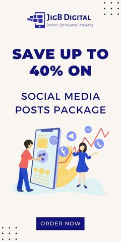 Social Media Posts Design and Content Package with Up to 40% discount for JigB Digital Affiliate Program